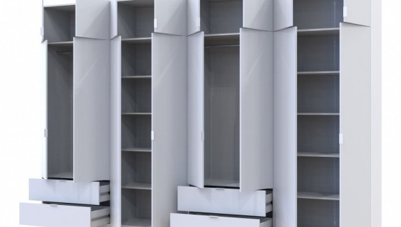 Шафа для одягу Дорос Лукас білий 8 дверна 360 см 0