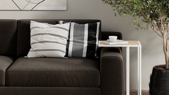 Придиванный стол-трансформер Fiji Double Дуб сонома/Белый 0