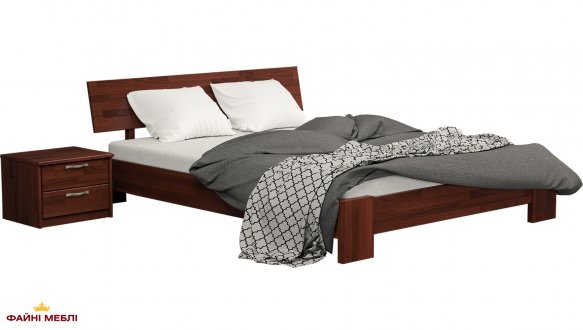 Ліжко дерев'яне Естелла Титан / Серія Тесса Щит / Масив Бук 6