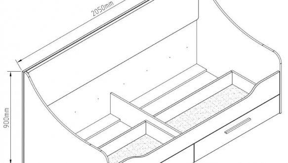 Ліжко Тоні з шухлядами АКЦІЯ 13