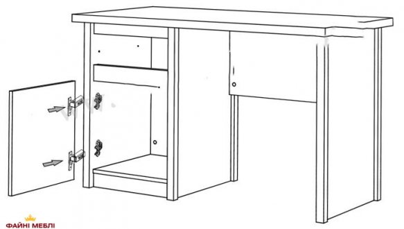 Стіл письмовий BIU 1D1S/120 Нортон 2
