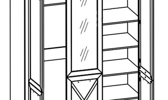 Шкаф SZF3D Гербор Марсель 3 дверный ясен снежный 167 см 2