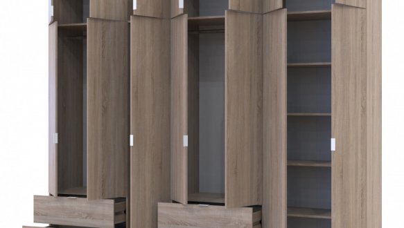 Шкаф для одежды Дорос Лукас дуб сонома 7 дверный 280 см 0