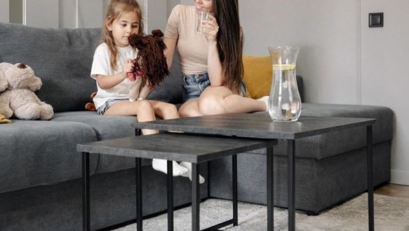 Комплект столиков Квадро S + М белый 4