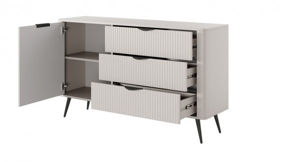 Комод 1D3S/138 Беж/Чорні ніжки Lante 4