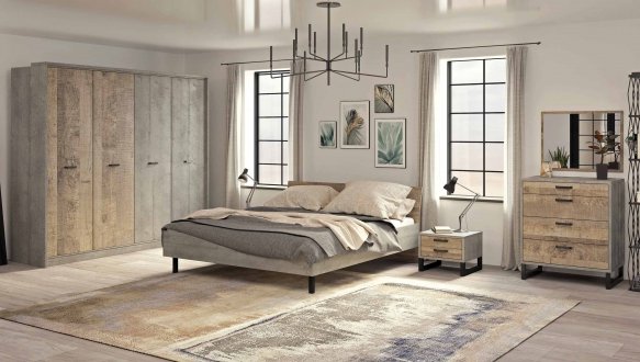 Модульна спальня Bari/Барі Сокме Вудкон/Дуб Гранж Пісочний