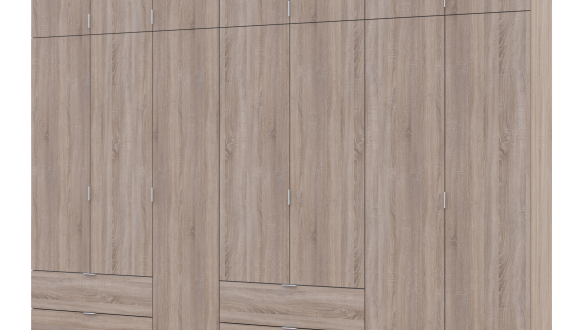 Шкаф для одежды Дорос Лукас дуб сонома 7 дверный 315 см