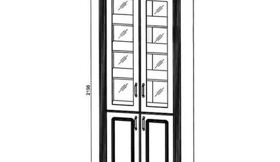 Вітрина REG2D2W Канді Білий альпійський / Дуб стірлінг / Білий матовий 0