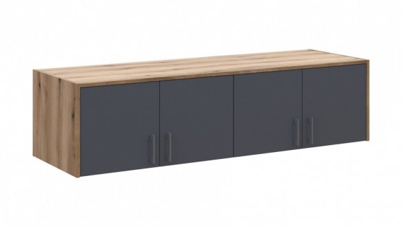 Антресоль Дорос Ронди графит 4-дверная 160 см 3