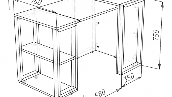 Стіл трансформер LOFT Дуб Сонома / Чорний мат MebliRoMax 0