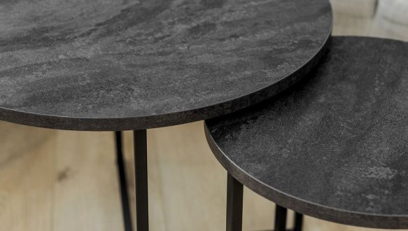 Набор столиков Модерн S+M угольный камень 3