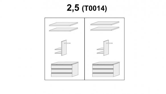 Шкаф купе 2.5 Миромарк Асти дуб сонома 250 см 3