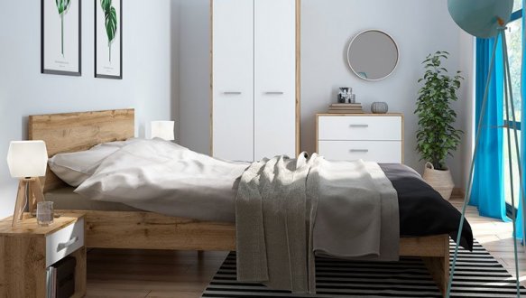 Модульная спальня Matos/Матос BRW Poland Белый/Дуб Вотан