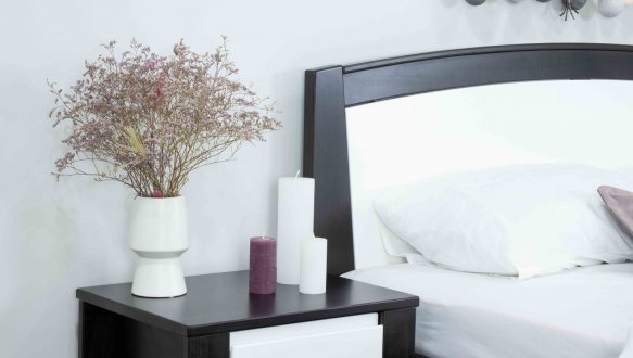 Кровать двуспальная деревянная Дримка Женева Бук 1