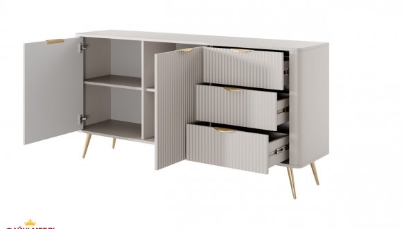 Комод 2D3S/163 Беж/Золоті ніжки Lante 4