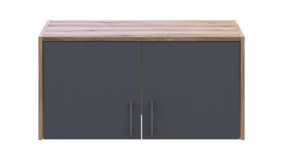 Антресоль высокая Дорос Ронди графит 2-дверная 82 см 2