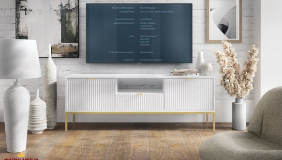 Модульна гостиная Белый/Золотые ножки Nova 9