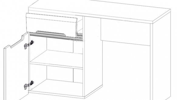 Стол туалетный TOL1D1S Амелия 2