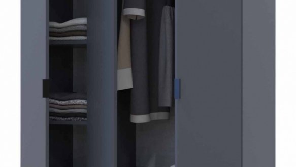 Шкаф 3Д Гелар Дорос 3 дверный графит 117 см 7