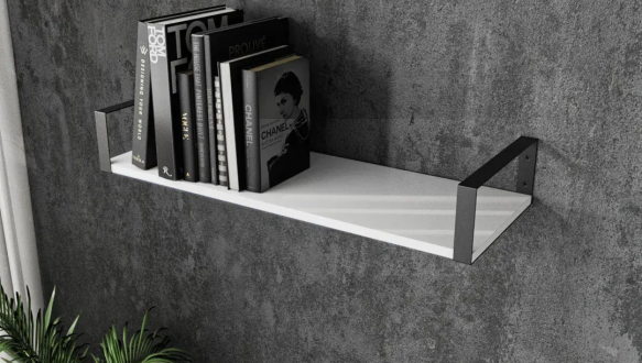 Полиця настінна білий/чорний XR28