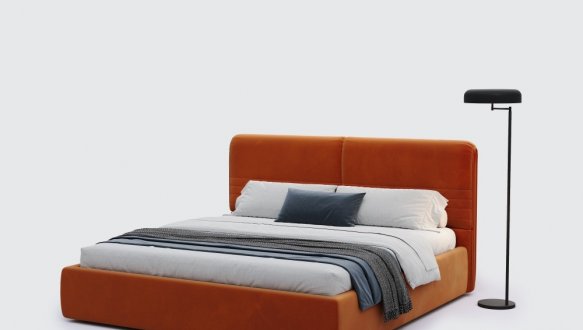 Кровать мягкая двуспальная Woodsoft Catania II / Катанія II с подъемным механизмом и нишей для белья 3