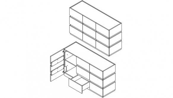 Комод KOM2D3S Лаер 0