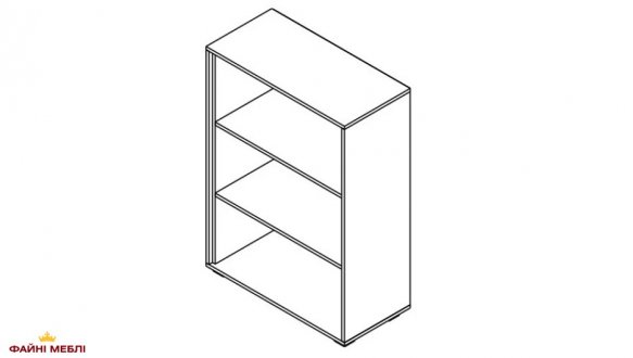 Стеллаж офисный REG80 Прайм Кашемир / Черный 0