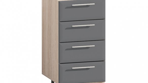 Тумба нижняя Н40.82.4Я Хай-Тек глянец перламутр