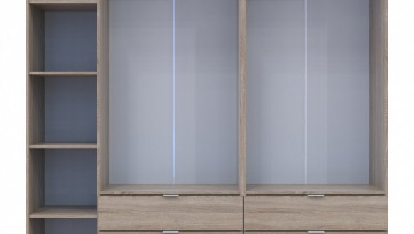 Шкаф Дорос Гелар дуб сонома 5 дверной 193,7 см 2