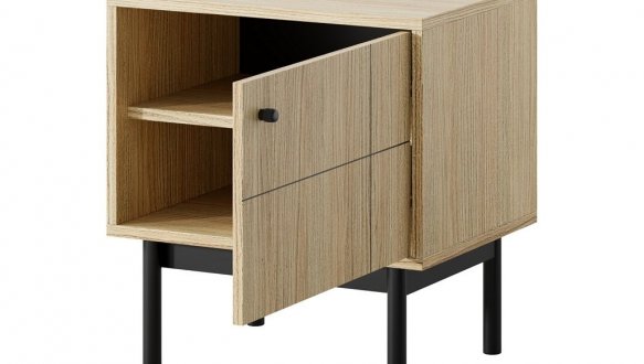 Тумба приліжкова дуб лінеа Japandi S54 0