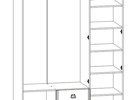 Шафа ВМК Украіна JSZF 3D2S/150 Монтана Каньйон 3 дверна 150 см АКЦІЯ! 7