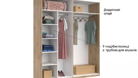 Шафа 4дв з дзеркалом Міромарк Тедді 4 дверний дуб артизан 180 см 2