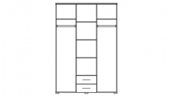 Шафа 3Д Світ Меблів Круиз 3 дверный дакар 137 см 1