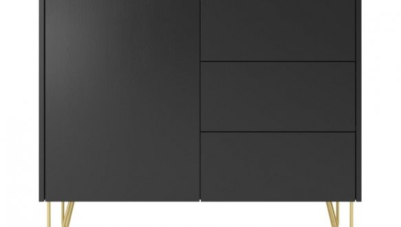 Комод Гармоні / Harmony KSZ97 Чорний / Чорний мармур роял 3