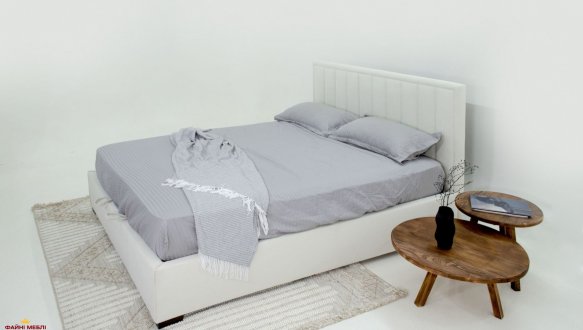 Мягкая кровать двуспальная Шик Галичина Камелия с подъемным механизмом и нишей для белья 1