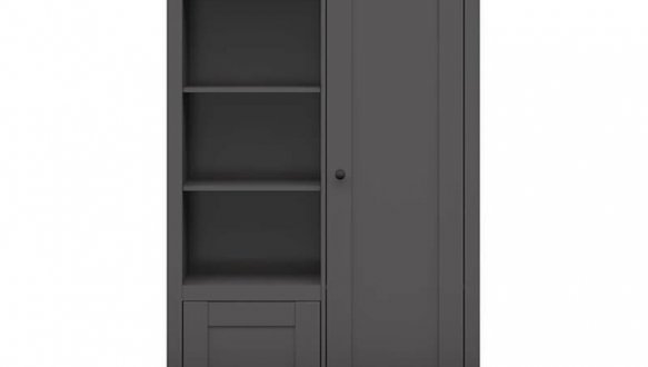 Шафа комбінована BRW Poland SZF2D Hesen 2 дверна чорна 106 см