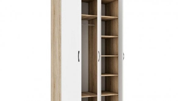 Шафа 3д КС Фокс 3 дверна білий 120 см