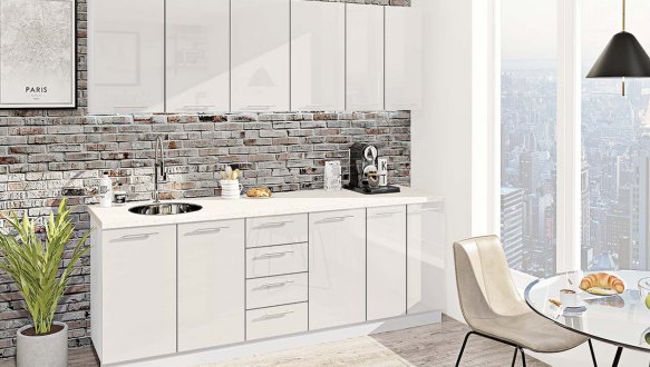 Кухонный комплект Окрашенный высокий глянец 2,2м