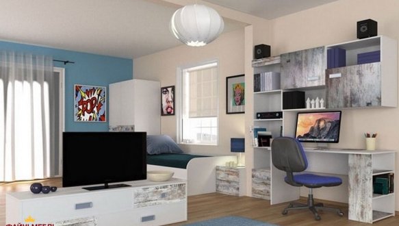 Модульная детская Pump/Памп VMV Holding Белый/Кантри Лейбл 2