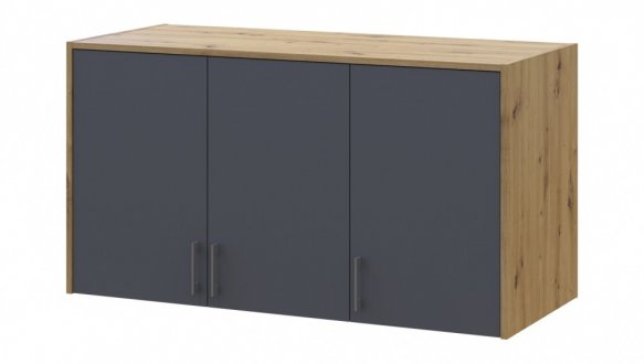 Антресоль высокая Дорос Ронди графит 3-дверная 121 см 4