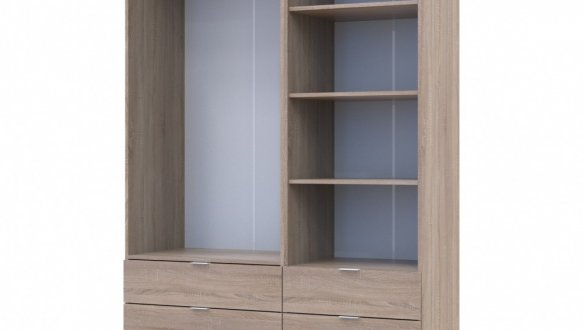 Шкаф Дорос Гелар двухдверный с пеналом Дуб Сонома 138 см 3