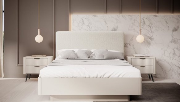 Модульная спальня Lante/Ланте Perfect Home Бежевый/Чёрные ножки 1