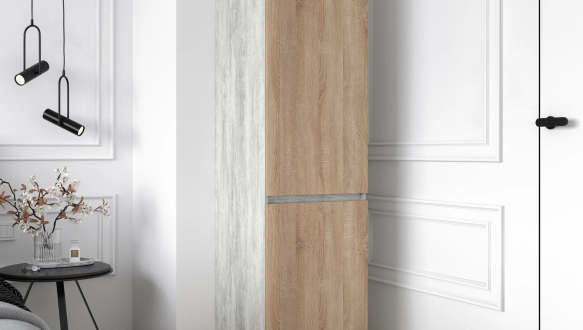 Шкаф Морели Т218 бетон/сонома со штангой 50 см