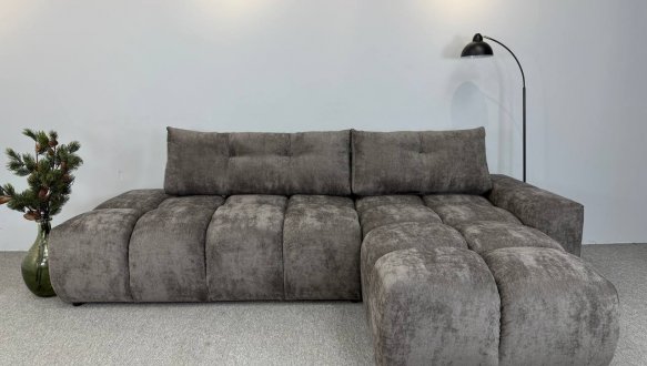 Кутовий диван розкладний крокуюча єврокнижка Елізіум Сапфір 277 см 49