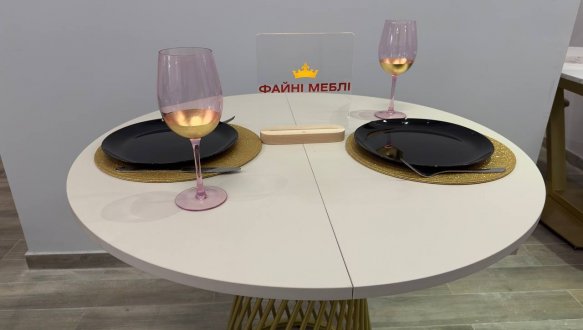 Стіл круглий розкладний MebliRoMax Rondo slide / Рондо Слайд D1100 2