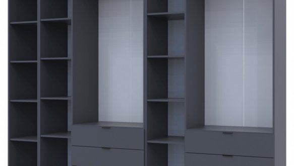 Шкаф для одежды Дорос Гелар графит 6 дверной с пеналом 292,4 см 0