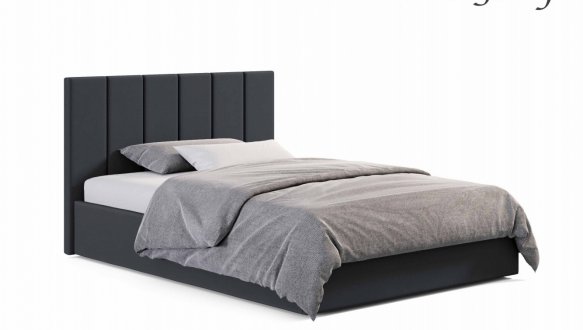 Ліжко м'яке двоспальне Віоріна Деко Лайн з підйомним механізмом та нішею для білизни 20