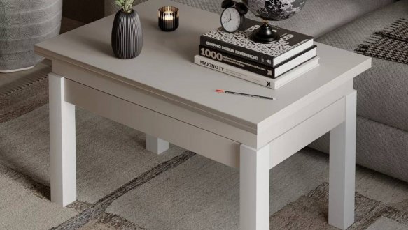 Стол-трансформер B-Fly Art In Head Кашемир / Белый бриллиант 3