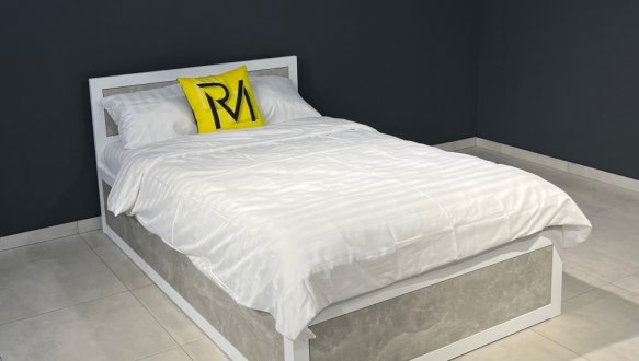 Кровать LOFT 120×200 + подъёмный механизм Дуб Сонома / Чёрный мат MebliRoMax 2