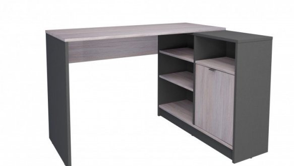 Компьютерный стол Optima Интарсио Правый/Левый Дуб Золотой/Антрацит 120 см